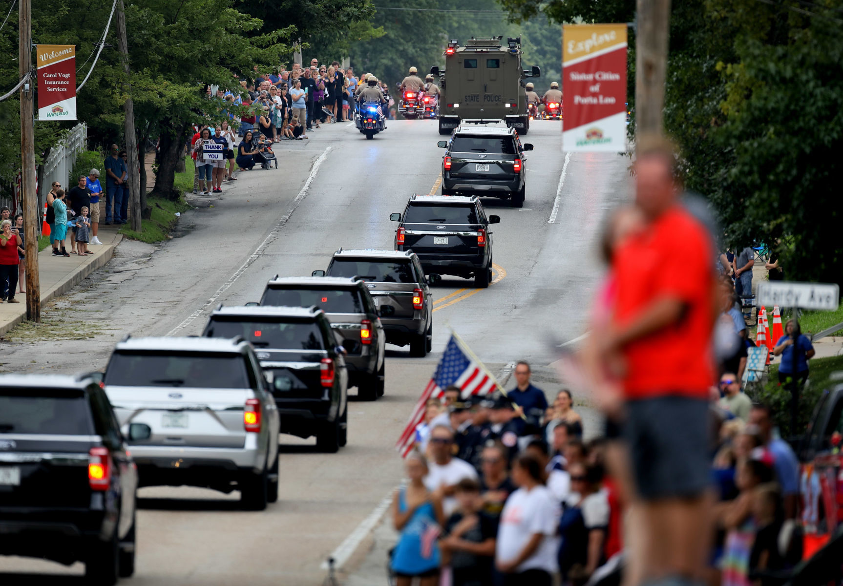 Funeral in Waterloo for Illinois State Trooper Nick Hopkins